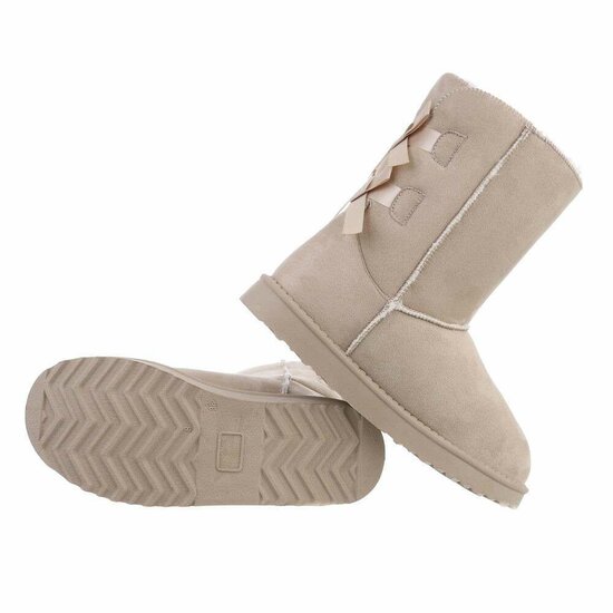 Beige daimen snowboot Amela.