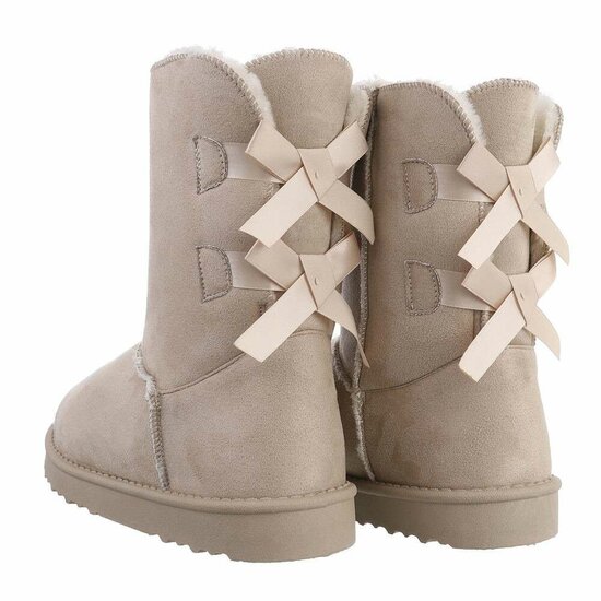 Beige daimen snowboot Amela.