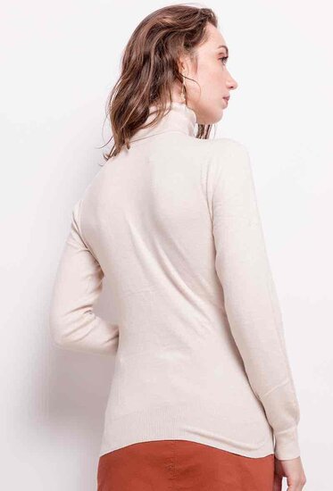 Comfortabele cream turtleneck trui