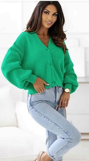 Cozy groene cardigan  SOLD OUT