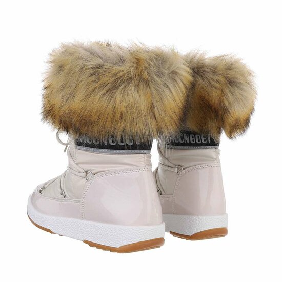 Beige korte winterboot Heidi