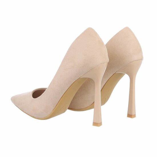 Beige suede pump Jolie