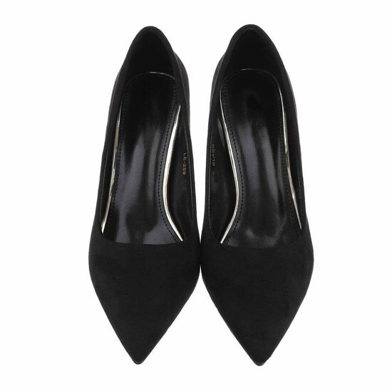 Zwarte suede pump Jolie