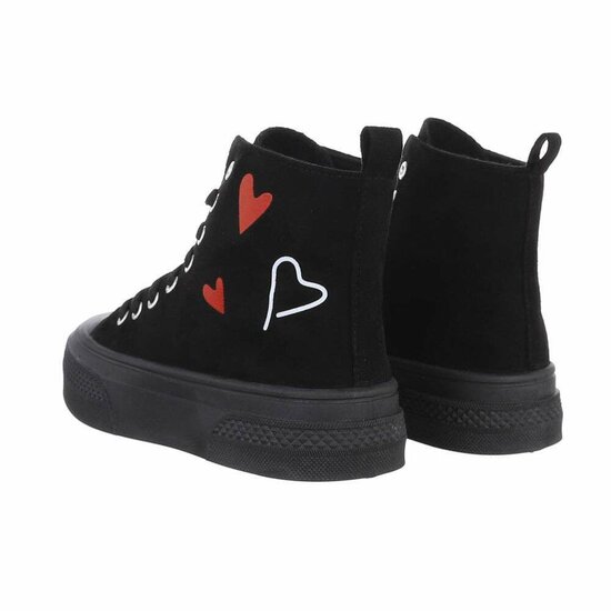 Zwarte hoge daimen sneaker Andreja