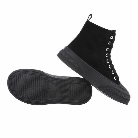 Zwarte hoge daimen sneaker Andreja