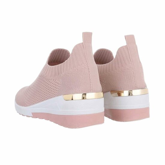 Rose lage textiel step in sneaker Angella