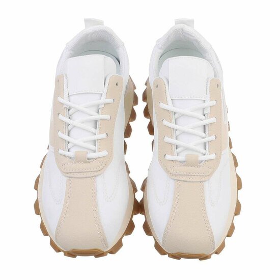 Lage beige mix sneaker Annico 