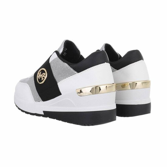 Wit-zwarte hoge sneaker Giny