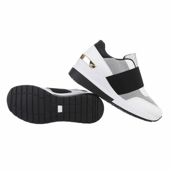 Wit-zwarte hoge sneaker Giny