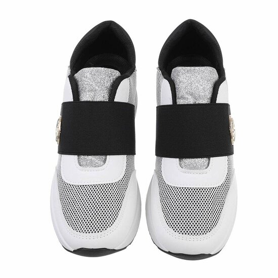 Wit-zwarte hoge sneaker Giny