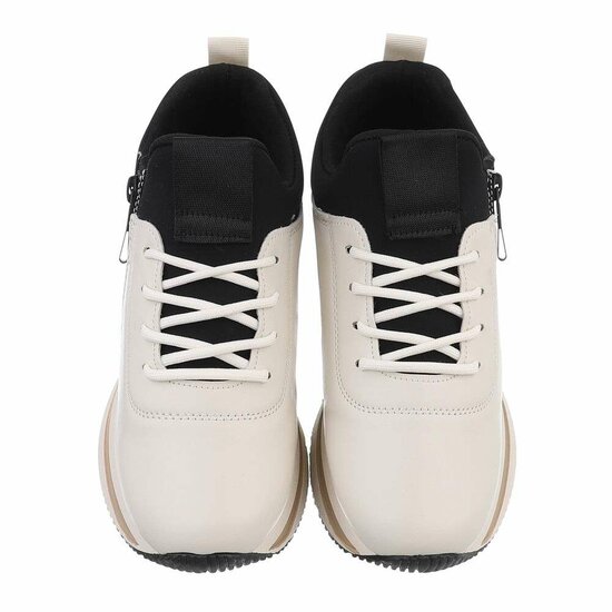 Beige lage sneaker Arila