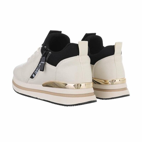 Beige lage sneaker Arila