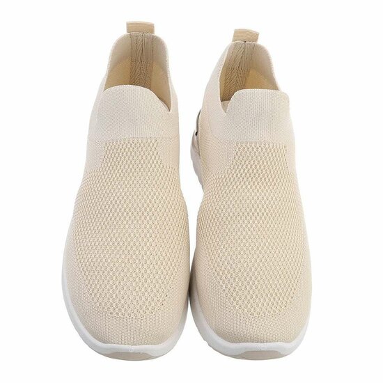 Lage beige sock sneaker Susan.