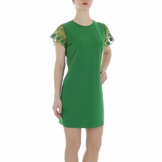 Trendy groene korte bodycon jurk.