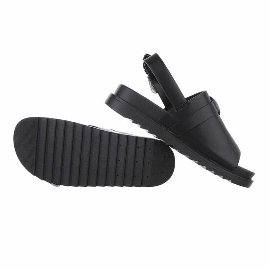 Zwarte sandaal met platform zool Kasy