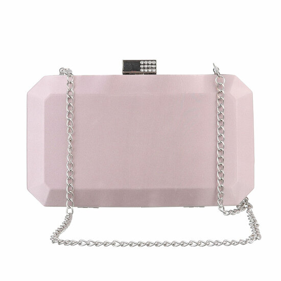 Rose clutchbag met satijn