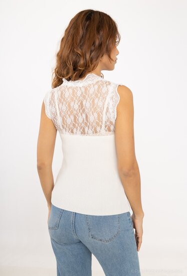 Witte top in maille