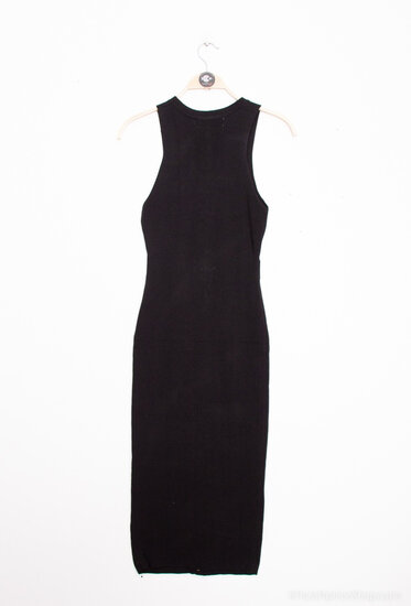 Groen-zwarte 3/4 bodycon jurk