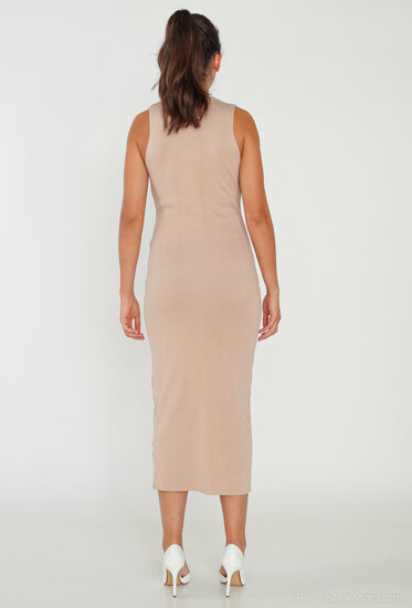 Taupe 3/4 bodycon jurk