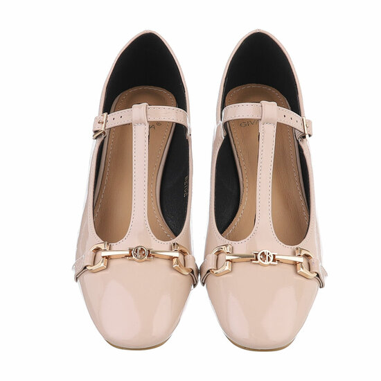 Beige lak pump  Marina