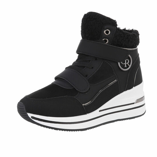 Zwarte hoge winter sneaker Lizza Sibelle Fashion