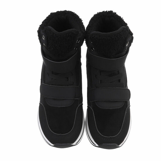 Zwarte hoge winter sneaker Lizza