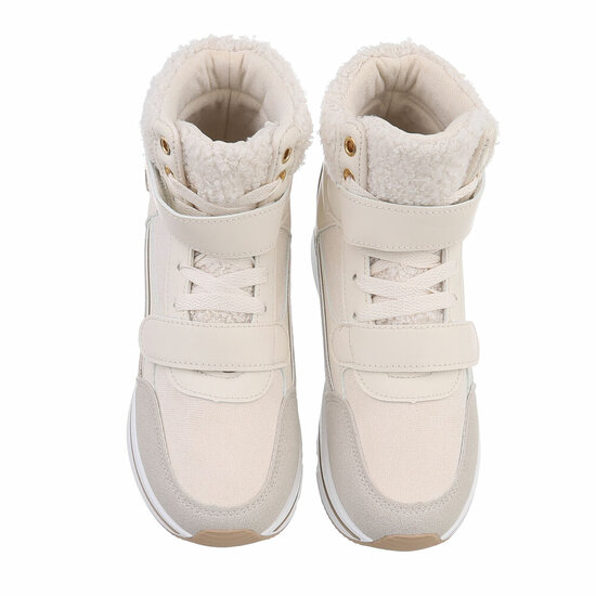 Beige hoge winter sneaker Lizza