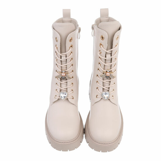 Beige halfhoge boot Geraldyne