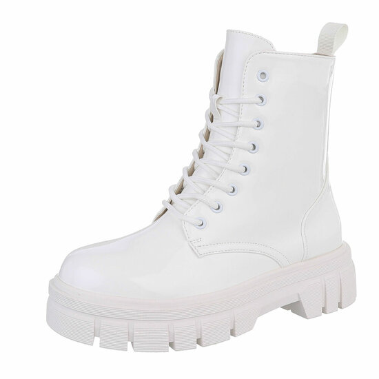 Witte lak boot Ceri