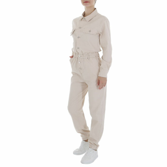 Modieuze beige jumpsuit