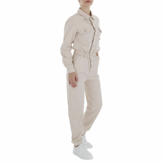 Modieuze beige jumpsuit