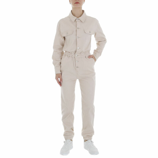 Modieuze beige jumpsuit