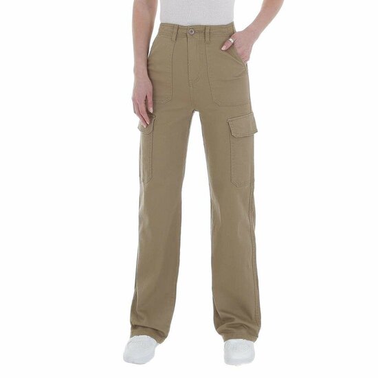 Kaki bruine cargo broek 