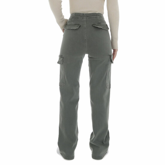 Kaki groene cargo broek 