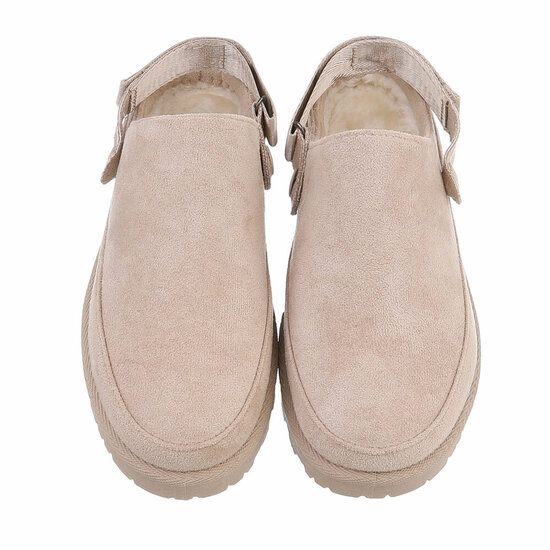 Beige daimen mule Vela