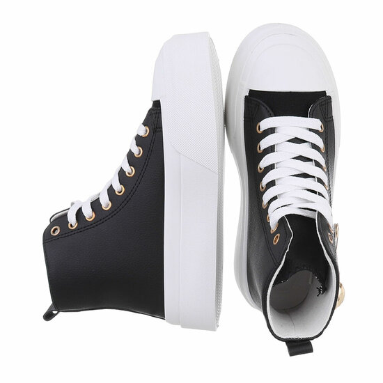 Zwarte hoge sneaker Julie