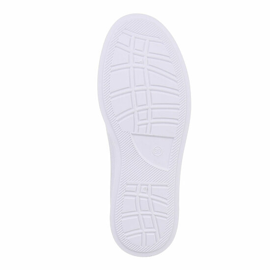 Zwart witte hoge textiel sneaker Marlyse