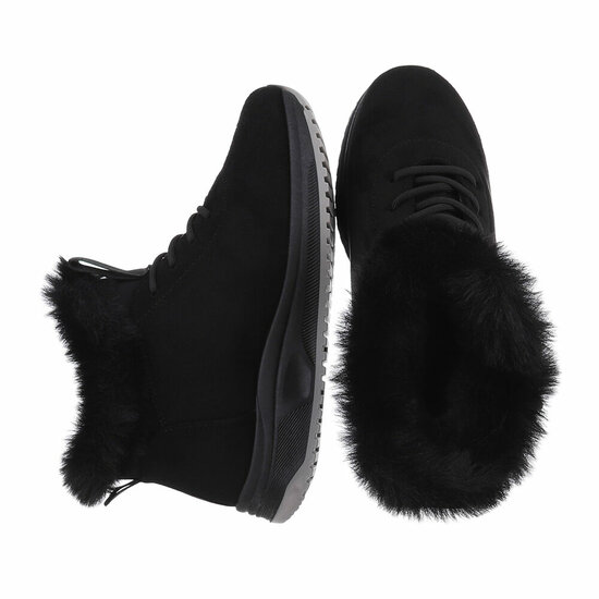 Zwarte hoge winter sneaker Nikkie