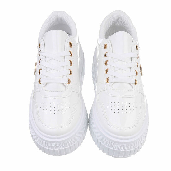 Witte lage lak sneaker Arlette