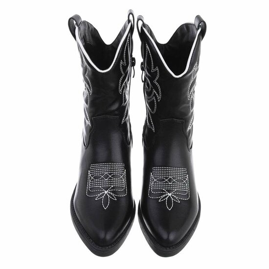 Zwarte biker-western boot Selinde.