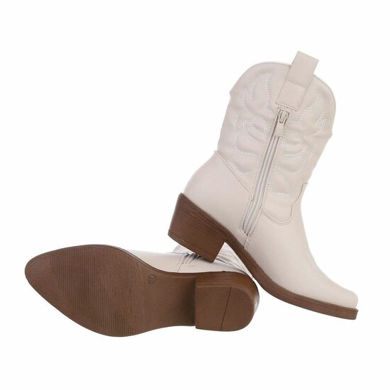 Beige biker-western boot Selinde.