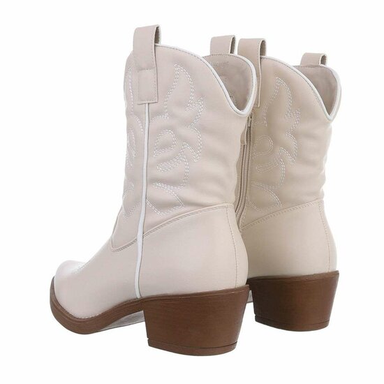 Beige biker-western boot Selinde.