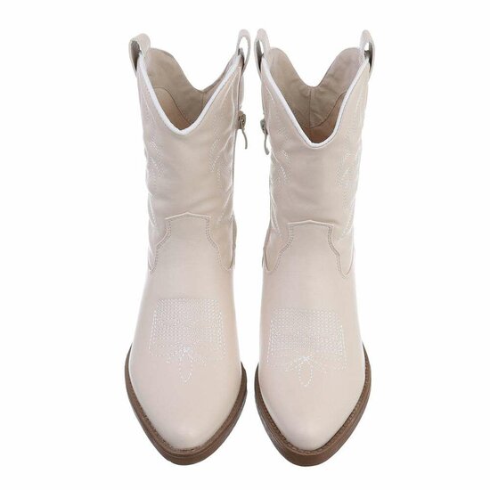 Beige biker-western boot Selinde.