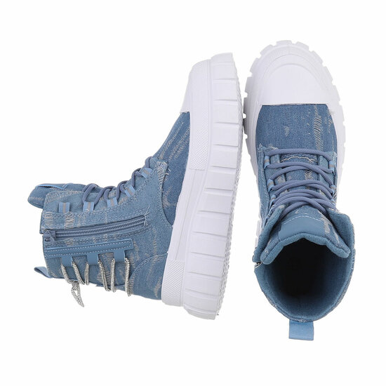 Blauwe jeans boot Orlinda 