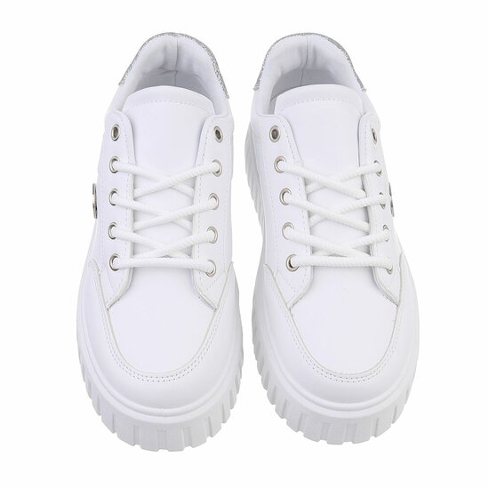 Witte lage sneaker Ashani