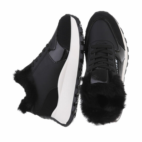 Zwarte lage winter sneaker Christelle