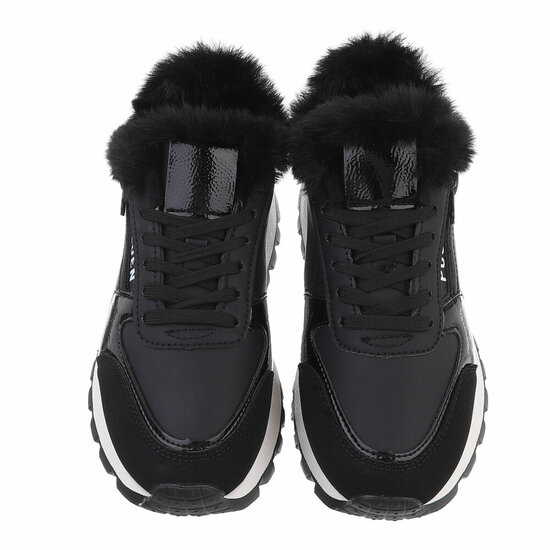 Zwarte lage winter sneaker Christelle