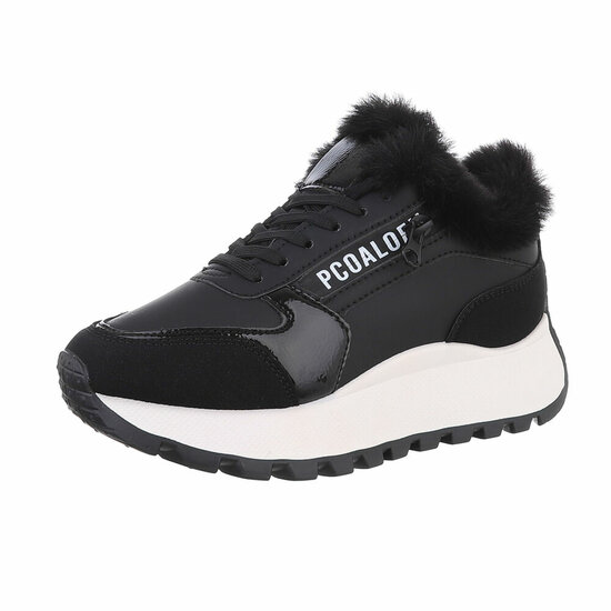 Zwarte lage winter sneaker Christelle