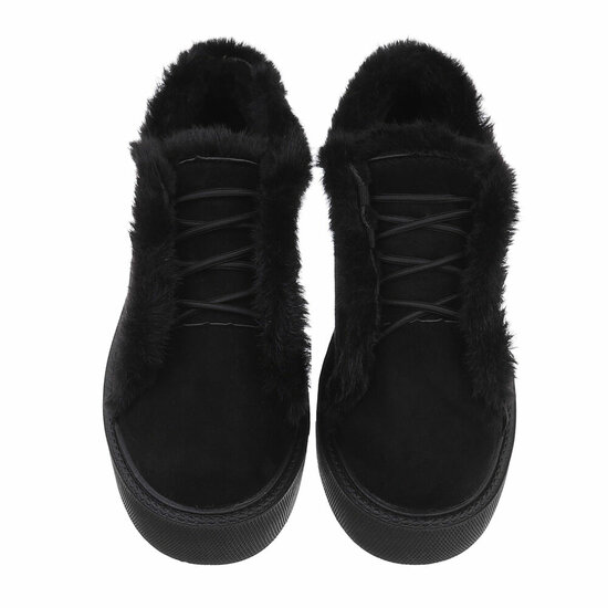 Zwarte lage daimen winter sneaker Reya