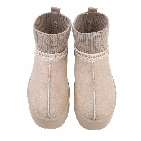 Beige daimen winterlaarsje Annie